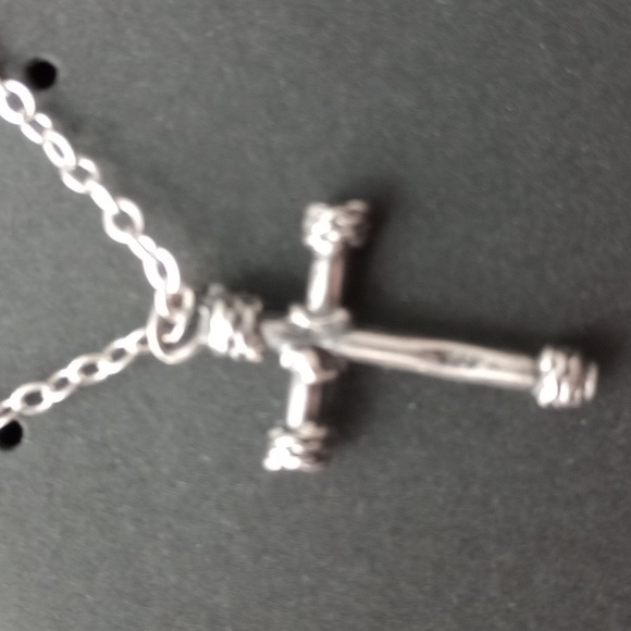 Sterling Silver Cross Pendant Necklace - Picture 11 of 11
